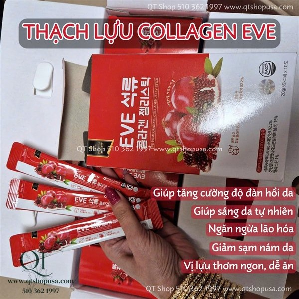 Thạch Lựu Collagen EVE - 20 tép - EXP 202712