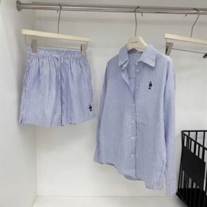 SET Short Sọc Xanh logo Gấu Size M