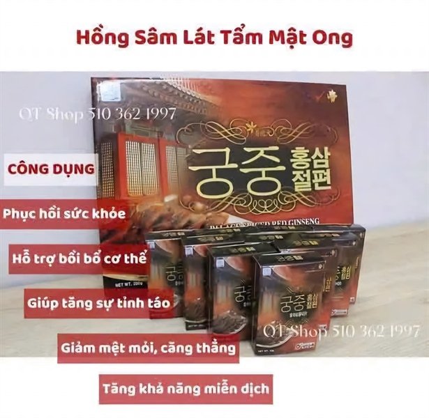 04971339e0a749b7ab224ad282b84bb4 Sâm Lát Mật Ong Hoàng Cung - 10 gói - 25$ - BỎ HỘP