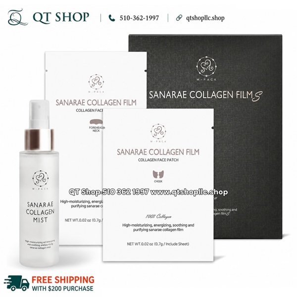 04b6780ad0234eae99291bde1b4c2381 Set Mask Collagen Film 7ea + Mist SANARAE