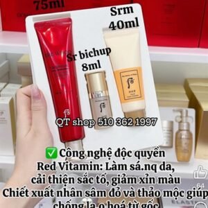 THE WHOO - Set KCN Whoo Đỏ UV Red Vitamin Sunscreen - 75ml - EXP 202806