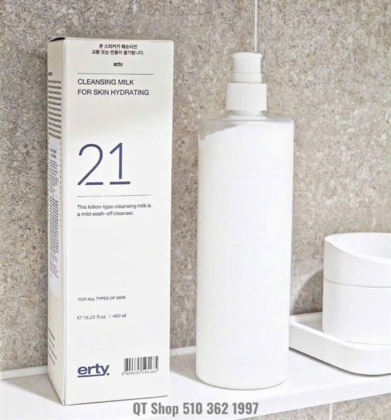 ERTY - Sữa Tẩy Trang 21 CLEANSING MILK - 480ml - EXP 202805
