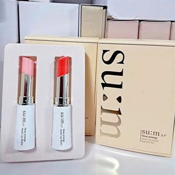 SUM37 - Set 2 Son Dưỡng Time Energy Moist Lip Balm - EXP 202803