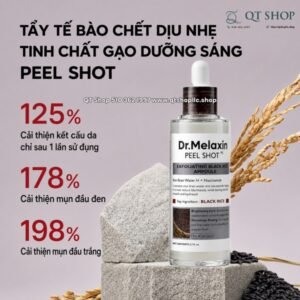 DR.MELAXIN - Peel Gạo Màu Xám - Da Dầu Mụn - Shot Exfoliating Black Rice Ampoule 80ml