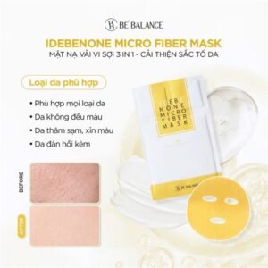 BEBALANCE - IDEBENONE MICROFIBER Mask Màu Vàng - Trắng Da - 10 ea