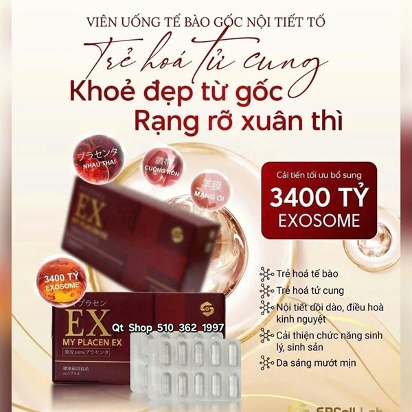 Viên Uống Nhau Thai Cuống Rốn My Placen EX - NEW - 60 viên - Japan - EXP 202702