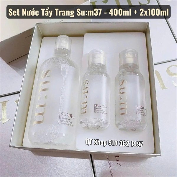 10bcfdc0a05045dfbf2a3d80db212977 SUM37 - @ - Nước Tẩy Trang Sum Mới - 400ml tặng 2 mini x100ml - EXP 202805