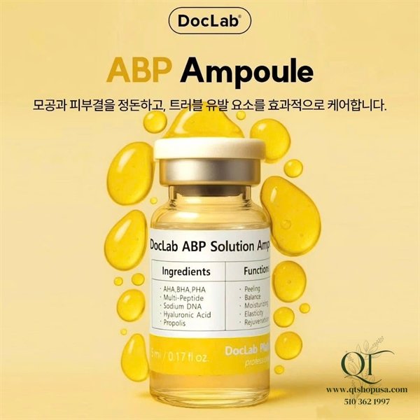 DOCLAB - ABP Solution Ampoule V2: TBG đặc trị mụn - 5ea - EXP 202707
