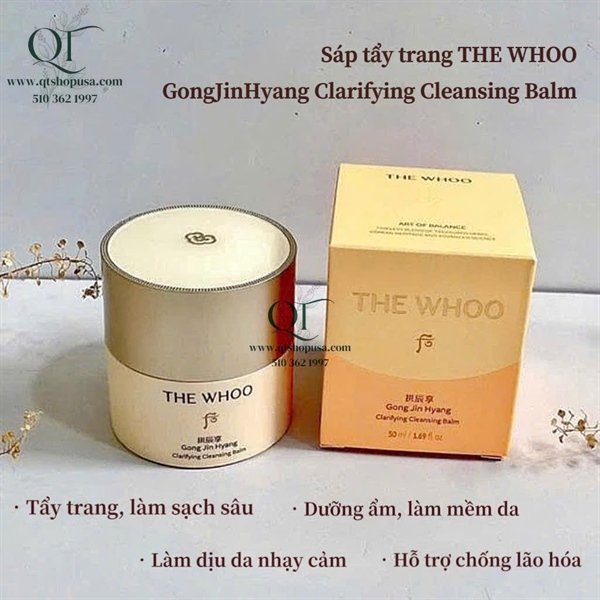 Sáp Tẩy Trang Vàng Whoo 56$