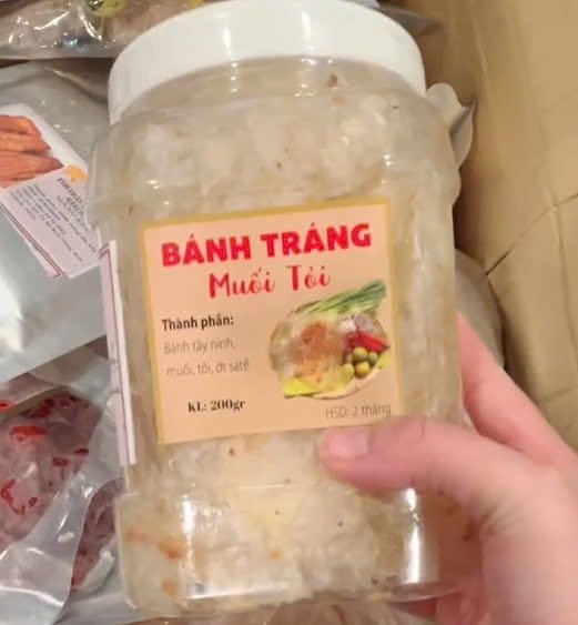 Bánh Tráng Muối Tỏi - Hũ 200 gr