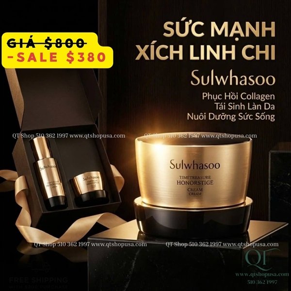 SULWHASOO - Kem Linh Chi Đen Honostige Full Size - 800$ - TẶNG KÈM MINI SERUM VÀ KEM - EXP 202807