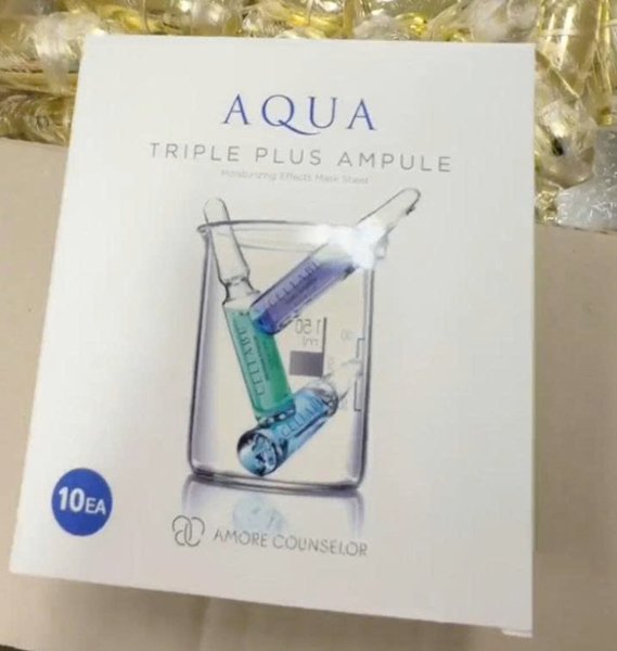 AMORE - Mặt Nạ Cấp Nước Aqua Triple Plus Ampule - 10ea - EXP 202803