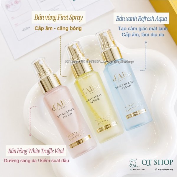 1d340203b7a74cdda9943ab4fd8fd1f1 D'ALBA - Set 5 Xịt Khoáng White Truffle 5 Solution Gift Box - 5ea x 52ml