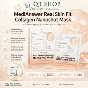 1dfe2b169f03471c817d50e5c9ebe3fc MEDIANSWER - Mặt Nạ Thạch Real Skin Fit Collagen Nanoshot - CAM - 5ea - EXP 2028