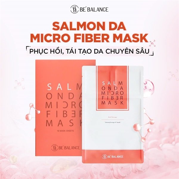 BEBALANCE - SALMON MICROFIBER Mask Màu Cam- 10ea - EXP 202803