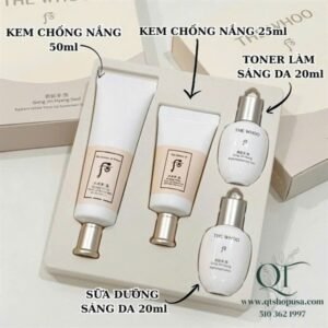 THE WHOO - Set KCN Whoo Trắng Nâng Tone 50ml + 25ml - EXP 202811