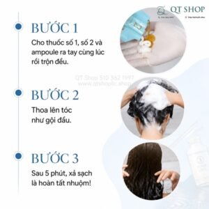 Gội Nhuộm Phủ Bạc 3N - DARK BROWN - Màu Nâu Hạt Dẻ - HQ - 5 gói - EXP 202805