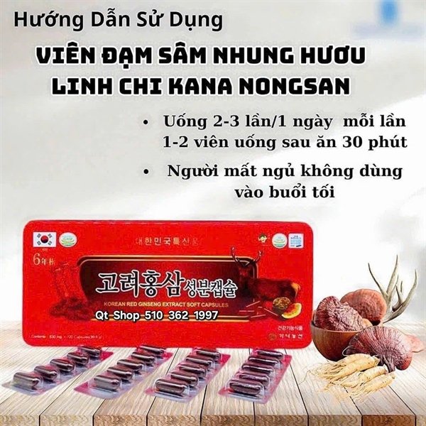 Viên Đạm Sâm Lộc Nhung Hươu - 120 viên