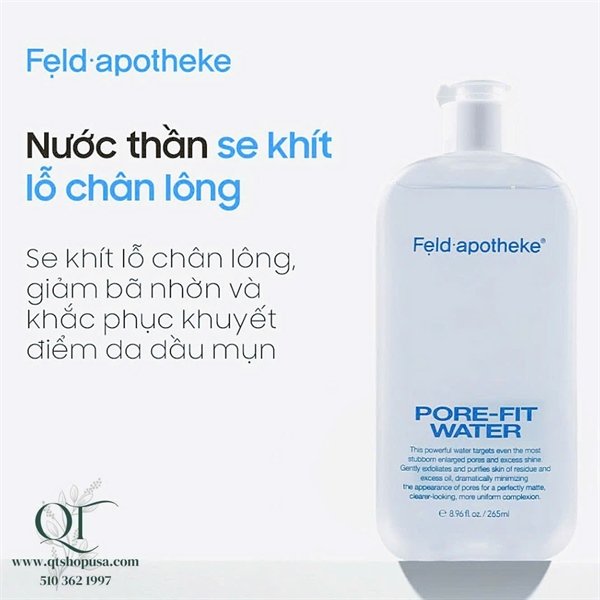 Toner Feld Apotheke Pore-Fit Water – Giải Pháp Se Khít Lỗ Chân Lông Bền Vững - 265ml EXP 2028.09.28
