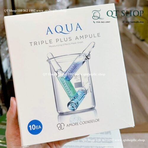 20c09315aa094b738b603cf6db8177ef AMORE - Mặt Nạ Cấp Nước Aqua Triple Plus Ampule - 10ea - EXP 202803