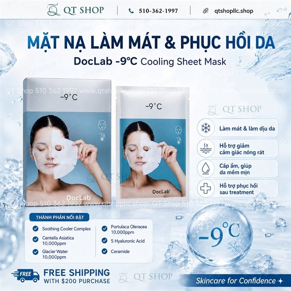 *Doclab - Mask Mặt Nạ Băng Tan -9°C- 5ea - 20$