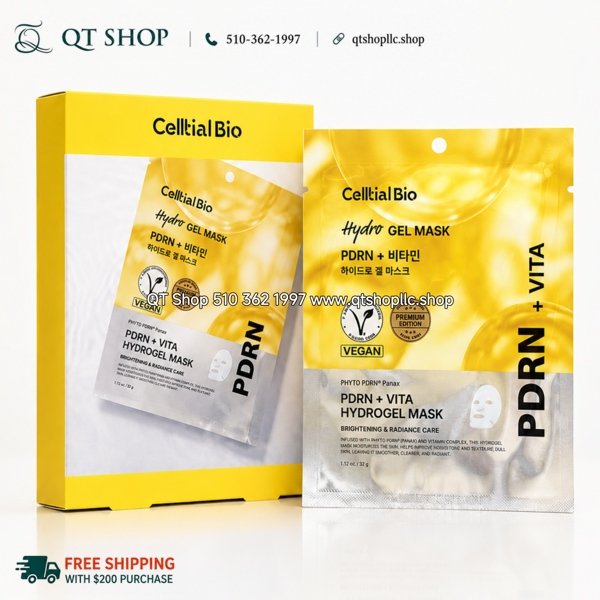 Celltial Bio - Mặt Nạ Thạch PDRN + Vita Hydrogel Mask VÀNG - 5 ea - EXP 202906