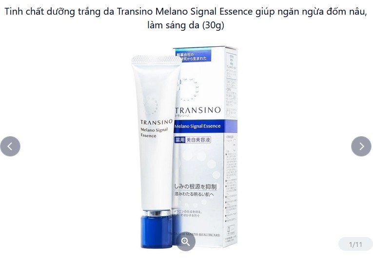 23825bb1ba2740ec86db2b3234b2bfb8 Tinh chất dưỡng trắng da Transino Melano Signal Essence - 50gr - Date 03/2028