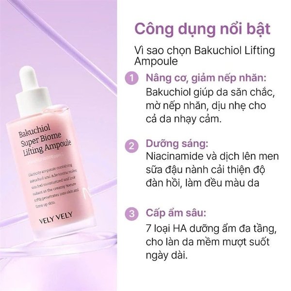 VELY VELY - Serum Bakuchiol Super Biome Lifting Ampoule 100ml - EXP 20280318