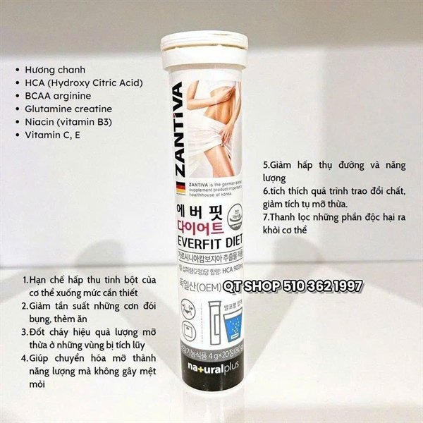 25f3161730fd49e5990cb879aeeae988 Sủi Giảm Cân Zantiva - EXP 202806