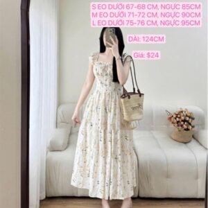 Đầm hoa Kem size s