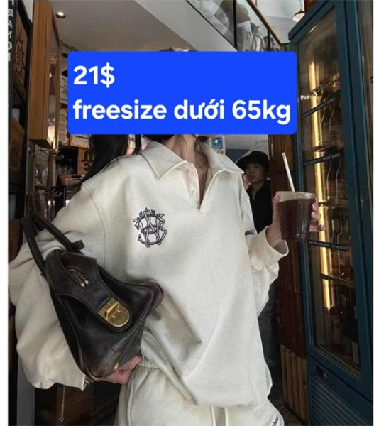 Set áo kem + quần