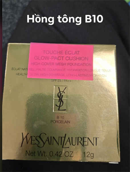 29e92c0c8b704193891a0fc4b8ace791 YSL - Touche Éclat Glow-Pact Cushion - #B10 Tông Sáng - 12g ( Vỏ Da Hồng)
