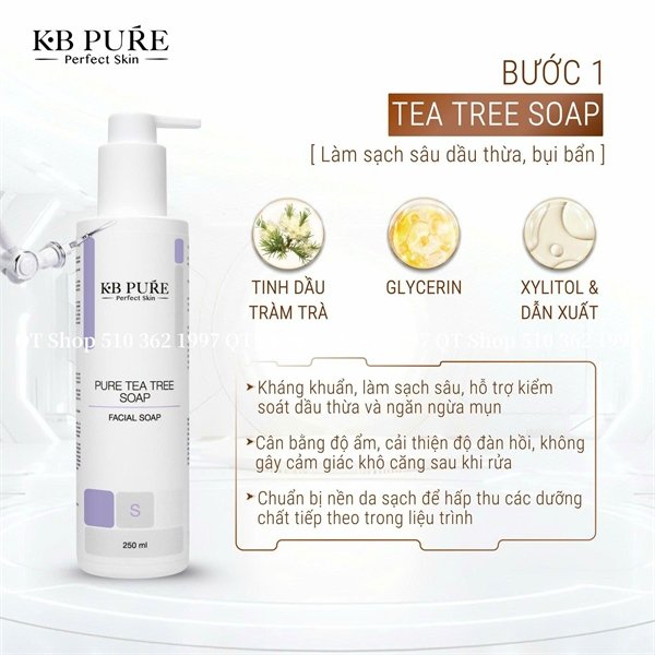 2ab55a1941b64dd2b33e05e56b6738aa KB Pure - SRM Sữa Rửa Mặt Tea Tree - 250ml
