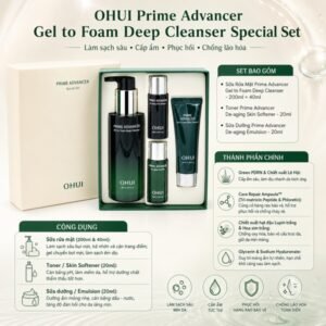 OHUI - Set Ohui Xanh Prime Advance Gel to foam Deep Cleanser