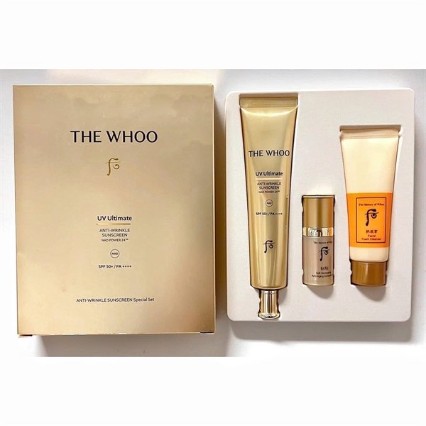 2d69c1828d9b4f94b791fb8325fe39b5 Set KCN Whoo Vàng Mới NAD - Anti Wrinkle - Upsize 75ml - EXP 202903