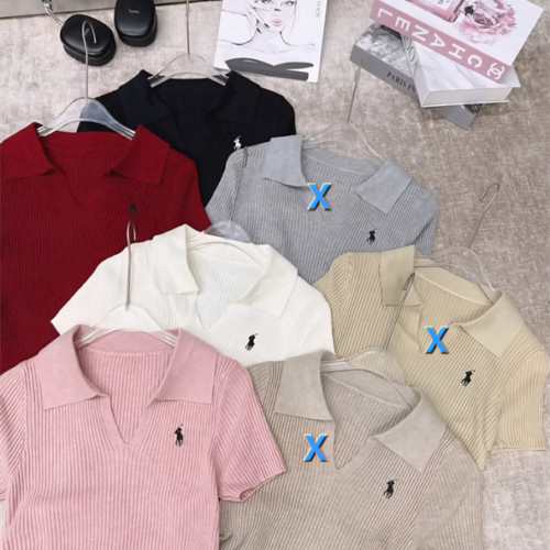 Áo Len logo Polo MÀu Đỏ Freesize