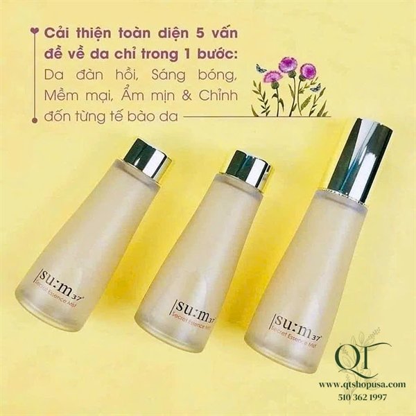 2e026efb81c349c9b88df53530c37383 SUM37 - Set Xịt Khoáng SUM Vàng Secret Essence Mist - 1 chai + tặng 2 chai