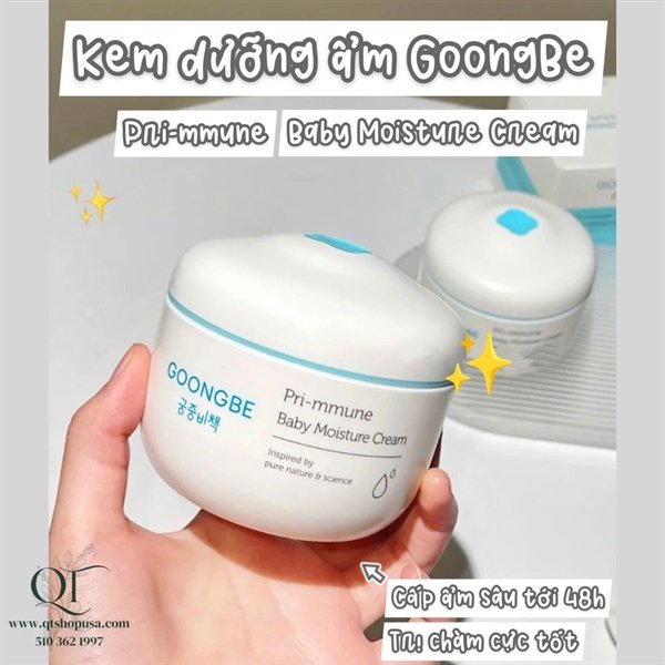 GOONGBE - Kids - Kem Dưỡng Ẩm Pri-mmune Moisture Cream 180ml - EXP 20280327