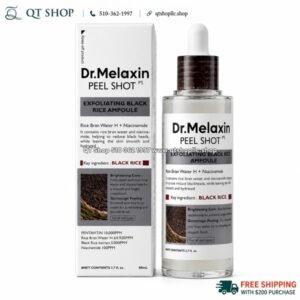 DR.MELAXIN - Peel Gạo Màu Xám - Da Dầu Mụn - Shot Exfoliating Black Rice Ampoule 80ml