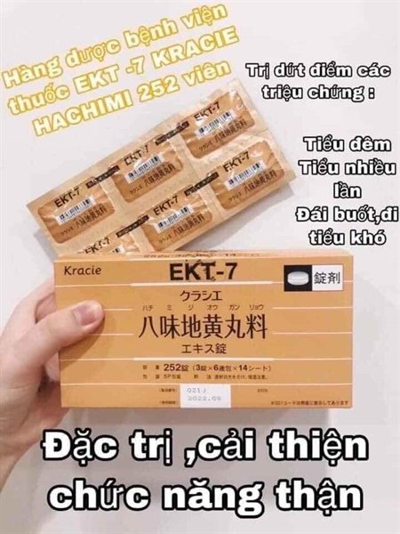 34b28123418d41ec951a66b2af540431 Viên uống bổ thận EKT-7 Kracie Hachimi - 252 viên - Japan - EXP 202710