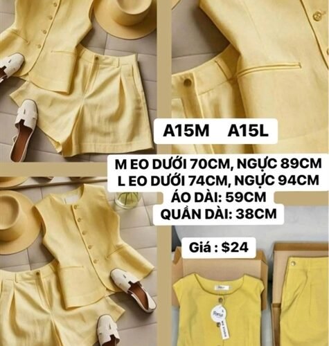 set short vàng size M