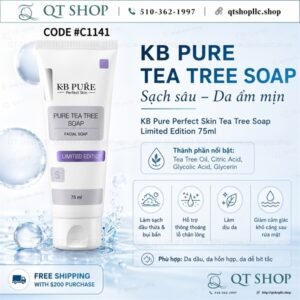 39b902e86d3246ceafbd28e2ebfa6802 KB PURE - SRM Tea Tree Soap 75ml - Limited Edition - EXP 202709