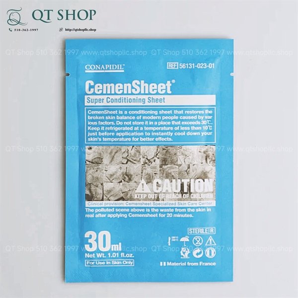 Pharmesthetics CONAPIDIL CEMENSHEET: Mask Định Vị xanh Mặt Nạ Thải Độc & Phục Hồi - 1ea