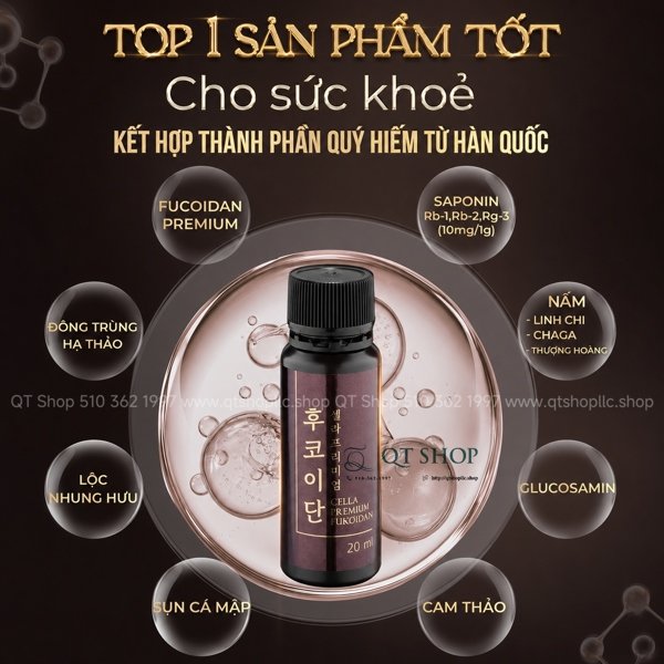 Cella Premium Fucoidan HQ - 21 ống - MỚI - EXP 202812