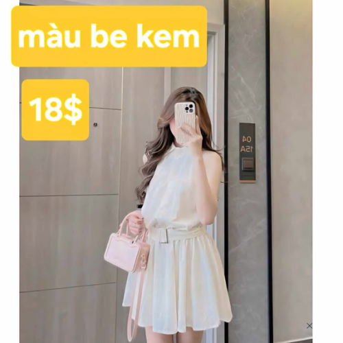 Set đồ be kem