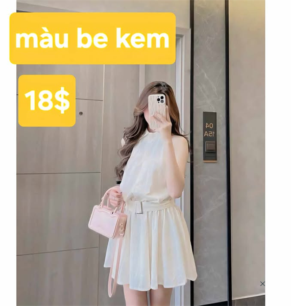 Set đồ be kem