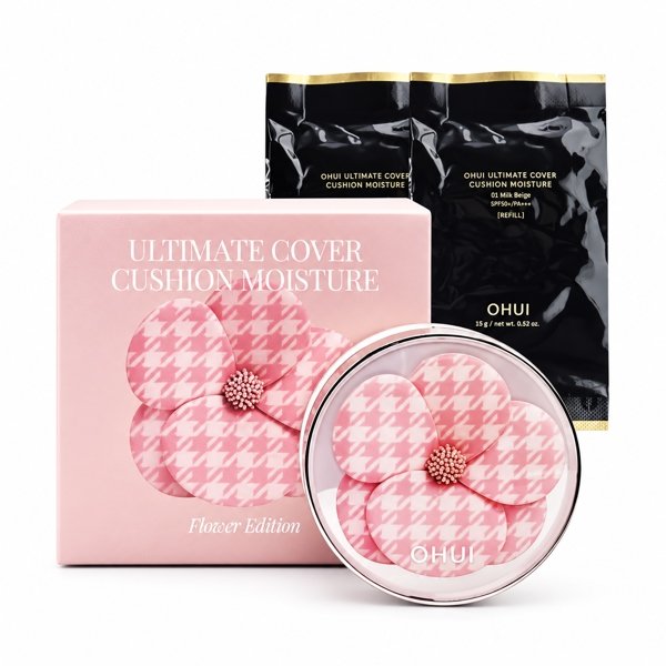 40dd430a7be94953bf46a837cf032722 OHUI - Ultimate Cover Cushion Moisture Flower Edition LIMITED 2026 - 15g + 2 lõi refill x 15g - EXP 202903