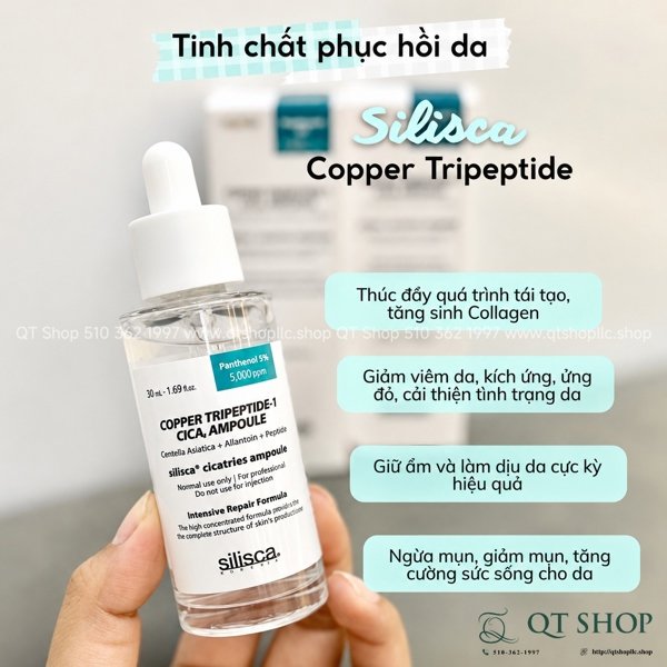 422f3cae54f645c08dafad86d21cd169 Silisca - Tinh chất phục hồi da Silisca Panthenol B5 Copper Tripeptide 50ml