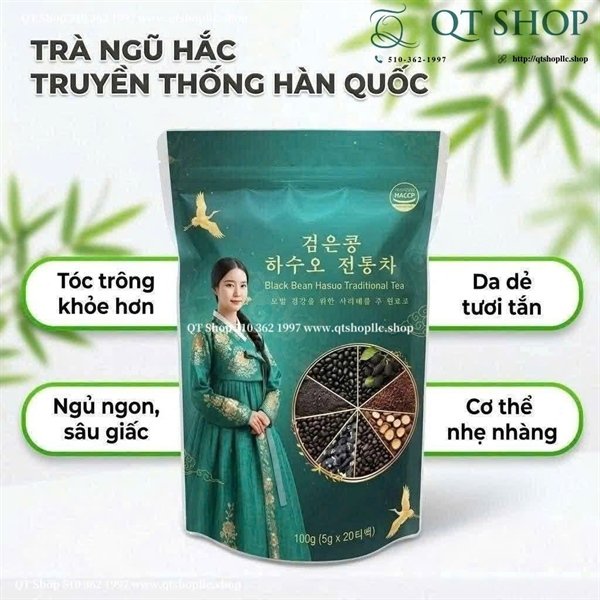 459ee55e65c44d31acdc15811ead7aa4 Trà Ngũ Hắc HQ- Đậu Đen Hà Thủ Ô - 20gói túi lọc - EXP 202904