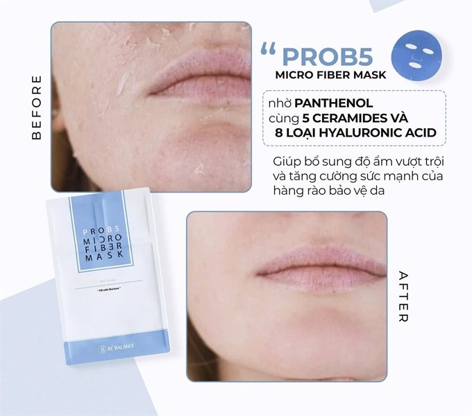BeBalance - MICROFIBER Mask Xanh Dương PRO B5 Phục Hồi - 10 ea
